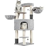 Toilette Autonome sans Poils Partout : Deux brosses intégrées permettent à votre chat de se frotter quand il veut. Toilettage express, moins de poils sur les canapés. Grâce cet arbre à chat avec griffoirs, un félin heureux sans que vous leviez le petit doigt