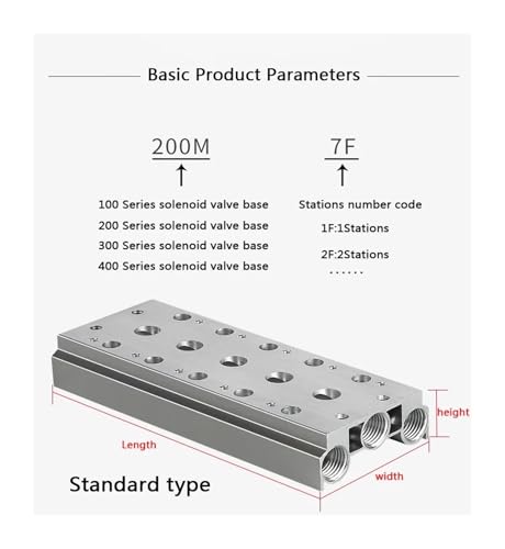 Distributeur 4V210 embase 4 stations pour échappement d'air - 5