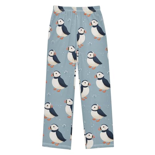 Pajama Bottoms, Pajamas Long Pant Cute Puffins Cartoon Lounge Wear Casual Sleep Pants Soft Pjs Sleepwear