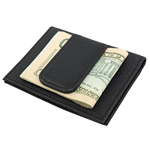 Men's Leather Credit Card Holder Wallet with Two ID Windows