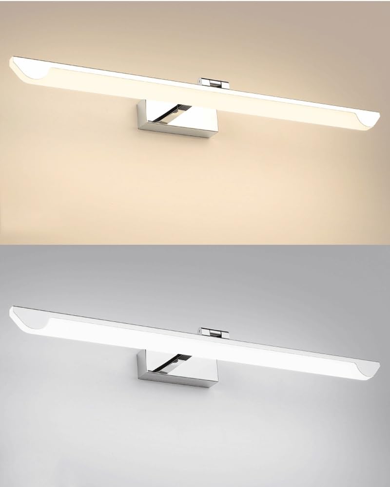 Iluminación de pared moderna de 14/16 W, luces LED for baño, apliques plateados for espejo, cocina, pasillo, armario.(Warm light,14W)