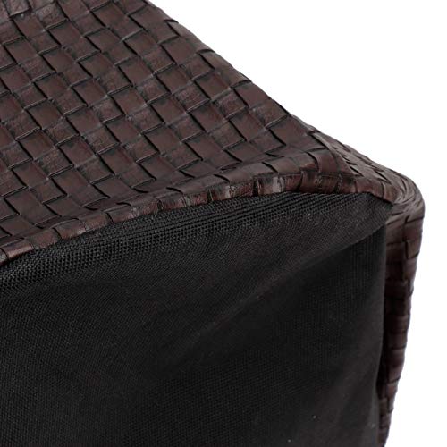 Fishawk Cesta de armazenamento, cesta de roupas, café, dobrável, grande capacidade com cordão, capa