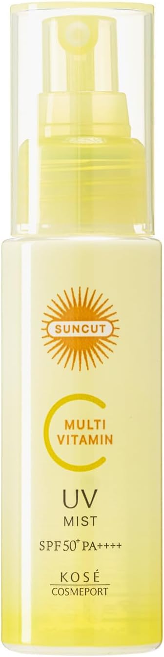 SUNCUT Spray solaire japonais multi-vitamines SPF50+ PA++++ 60 ml - Écran solaire léger pour le visage et les cheveux - Protection UV imperméable - Facile à appliquer