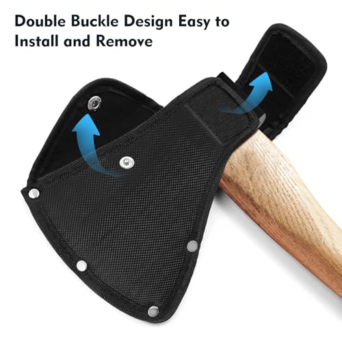 CdbC Hatchet Sheath, Oxford Hatchet Cover for Safety, Outdoor Camping Axe Blade Protection Cover, Axe Blade Protector with Belt Loop - Thumbnail 2
