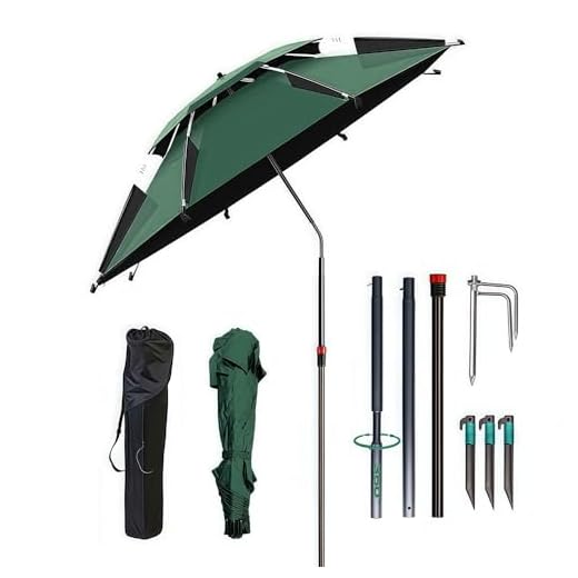 Sonnenschirm Strand Ø 160cm mit Bodenhülse, 360° Schwenk Faltbar Strandschirm mit Tragetasche, Strandschirm Windfest Stabil, Sonnenschutz uv 50 mit Erdspieß, für Balkon, Garten, Terrasse, Strand
