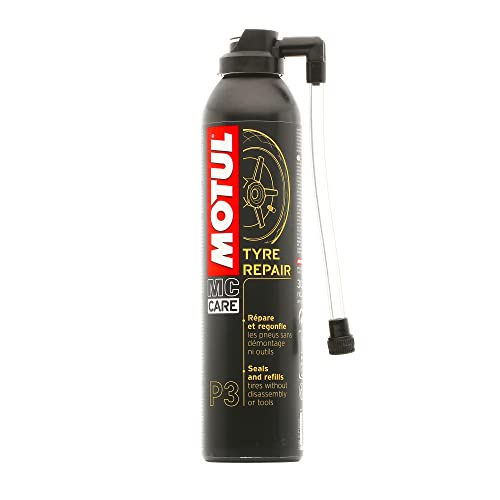 Motul - Reparador de pneus P3 Tyre Repair (300ml) | Spray para reparo e enchimento rápido de furos | Solução de emergência sem desmontar a roda