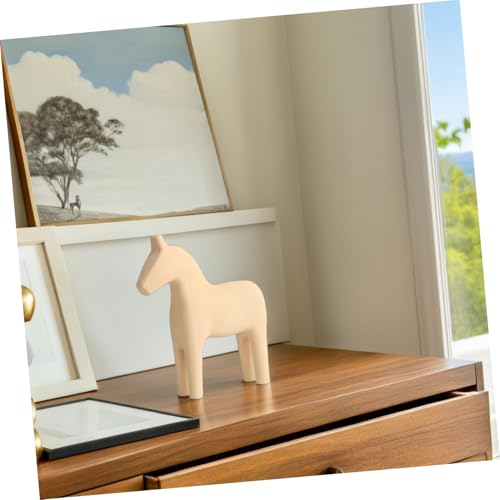 Figurine de cheval compacte en bois pour décorer les petits espaces - 5