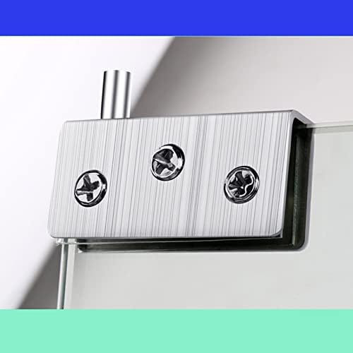 WENTING Glass Door Hinge Glass Door Pivot Hinge for Free Swinging Glass Doors Used for Cabinet Glass Pivot Door orcupboard Cabinet Glass Doors Polished Chrome Door Hinge(1Pair) (Silver)