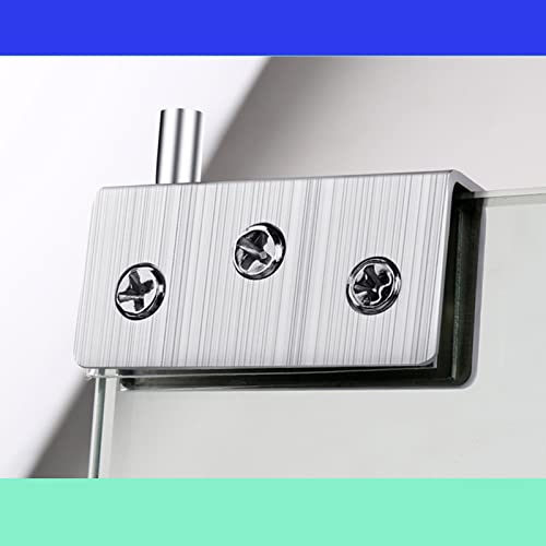 WENTING Glass Door Hinge, Simple Design, Zinc Alloy, Polished Chrome, Silver (1Pair, 52MM * 13MM * 37.5MM)