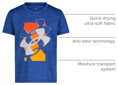 Image of Under Armour Boys' Short Sleeve Logo Graphic T-Shirt, Lightweight & Breathable, Relaxed Fit