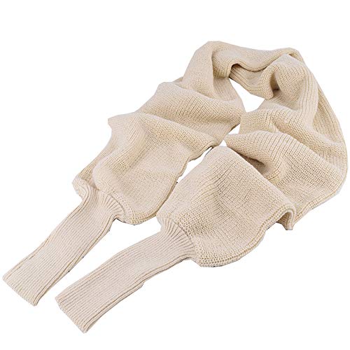 Autumn Winter Warm Knitted Crochet Scarf Wrap Shawl Cape with Sleeves Blanket for Women Fashion2