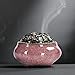 Quemador de Soporte de Incienso,Cerámica Incense Burner con Latón Mini Soporte y Tapa para Incienso De Palo Cono Bobina para Yoga Sala De Meditación Casa U Oficina