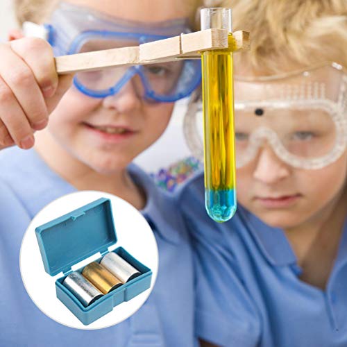 VILLCASE Conjunto de Cilindro de Metal de 3 PeÃ§as Ferro de Cobre para ExperimentaÃ§Ã£o de Densidade