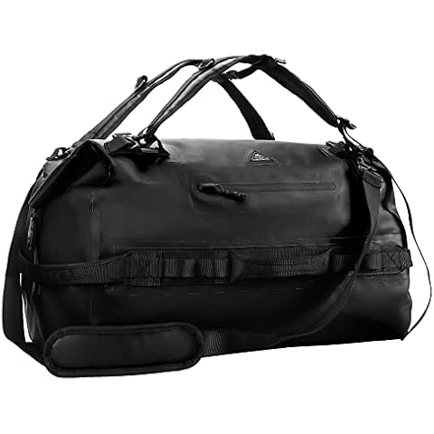 Haimont Roll-top Dry Duffel Backpack Large Waterproof Dry Sack Heavy Duty Duffle Bag with Backpack Straps for Kayaking, Rafting, Boating, Travel, Black, 60L Cover