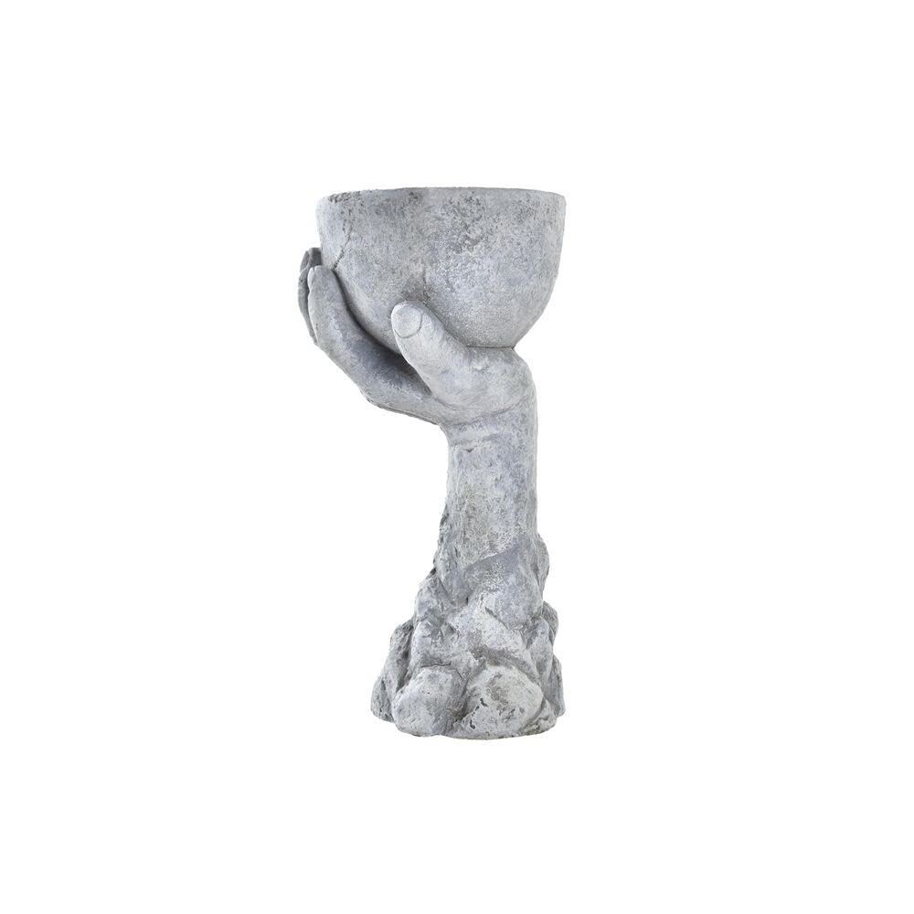DKD Home Decor Cement Grey Planter (15 x 14 x 30 cm) (Reference: S3024016)