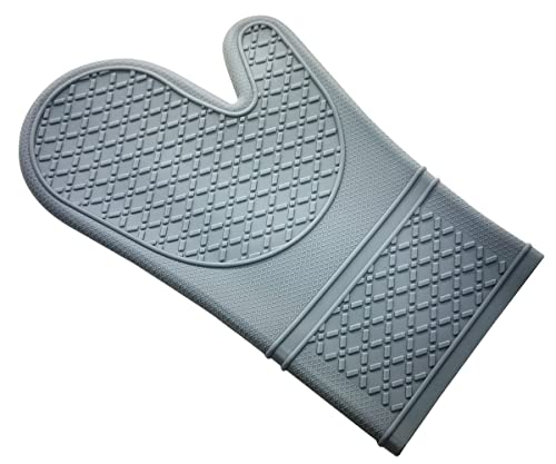 Guante de horno de silicona resistente al calor impermeable antideslizante cocina microondas guantes de cocina para bricolaje cocina hornear (gris)
