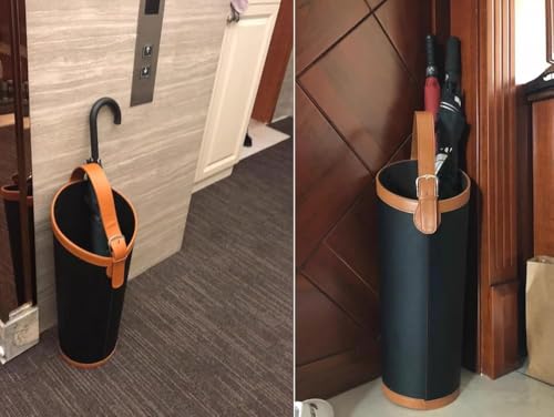 Porte-parapluie peu encombrant noir pour l'entrée de la maison - 7