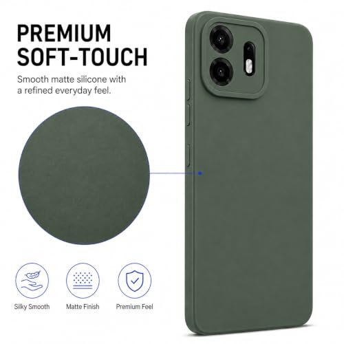 Image of FIRST MART Matte Silicone Back Cover for OnePlus N6 - Green