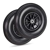 Yaheetech Set Di 4 Ruote Piene Per Carriola - Gomma Antiforatura, Diametro 255 Mm | Ideali Per Giardino, Lavori E Trasporto - Foto 4