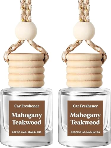 C Classy Car Air Freshener Hanging 2 Pack, Mahogany Teakwood Essential Oil...