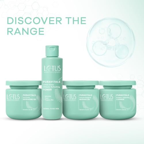 Image of Lotus Professional Puravitals Eucalypto Invigorating Cleanser | Gently Cleanses & Refreshes Skin | With Eucalyptus For A Fresh, Revitalised Feel | For Men & Women | All Skin Types | 260g