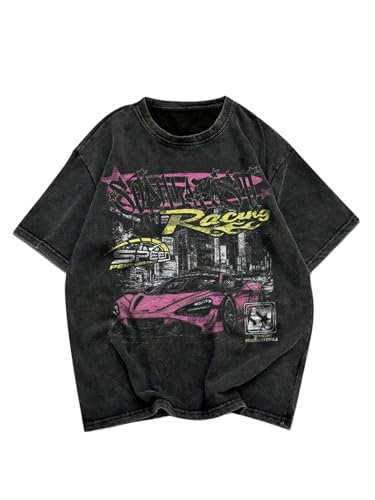 SOLY HUX Men's Vintage Short Sleeve Graphic Tees Casual Washed T-Shirt Hip Hop Shirts Streetwear