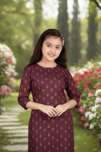 Image of Girls Girls Kurta Set