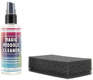 Bama Magic Cleaner zestaw do czyszczenia butów, spray do czyszczenia podeszw, biodegradowalny środek do czyszczenia sneakersów, 100 ml + gąbka