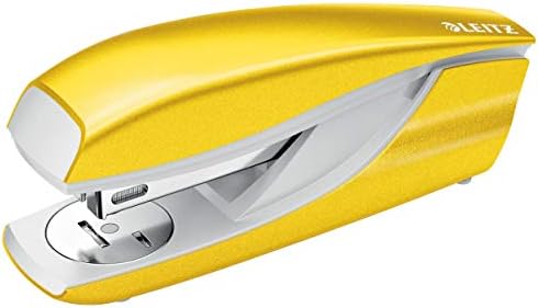 Leitz Stapler, 30 Sheet Capacity, Ergonomic Metal Body, Includes Staples, WOW Range, 55021023 - Metallic Pink