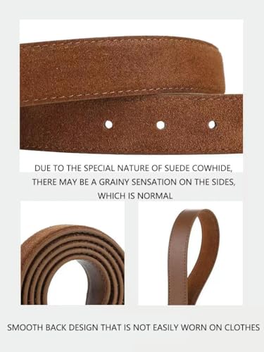 Women‘S Fashion Metal Pin Buckle Genuine Leather Belts For Dress Jeans Casual Wear Overalls3