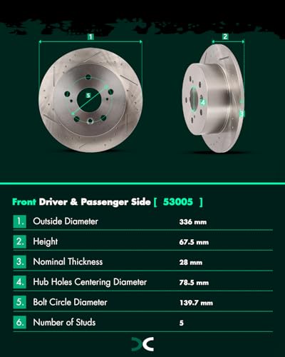 Image of SCITOO Brake Kits Front Rear Brake Rotors Brake Pad:D1293;D1212;31434;31608 | Fit For Lexus For ES300h /For ES350 /For Toyota For Avalon 2013-2018,For Camry 2012-2017