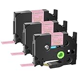 GREENCYCLE Compatible for Brother P-Touch Satin Ribbon Label Tape TZe-RE34 Fabric 12mm 0.47