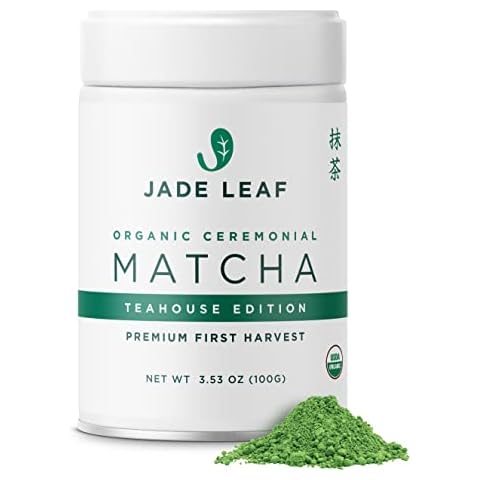 Jade Leaf Matcha Organic Ceremonial Grade Matcha Green Tea Powder - Authentic Japanese Origin - Teahouse Edition Premium First Harvest (3.53 Ounce) Cover