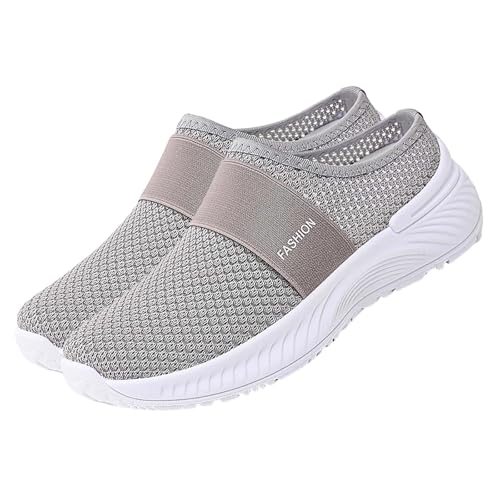 Mules for Women Summer Closed Toe Slip On Open Back Orthopedic Shoes Mesh Diabetic Walking Slides Walking Slippers Lightweight Comfortable Sandals