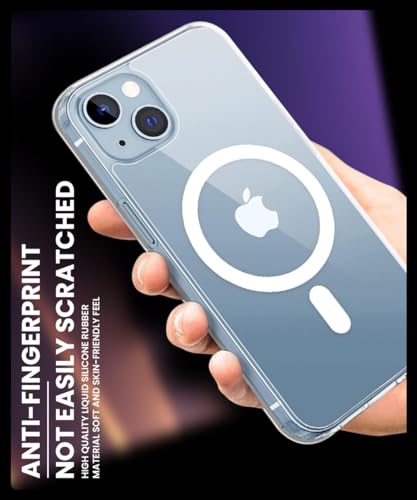 Image of WOW IMAGINE Ultra-Hybrid Back Case Cover for iPhone 13 | Compatible with MagSafe | Drop and Camera Protection | Clear Crystal Back | Shock Proof Mobile Back Case for iPhone 13 (PC+TPU, Transparent)
