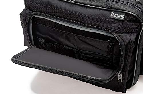 Hopkins Medical Products Mark V Shoulder Bag, Hipaa Compliant Lockable Zippers, Adjustable Straps, Reinforced Bottom, Fold-Down Compartment, 13 Inch X 11.25 Inch X 7.5 Inch, Black #TOP7