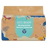 ECO BOOM Size 1 Diapers, Bamboo Viscose Diapers, Sustainable, Paper Packaging