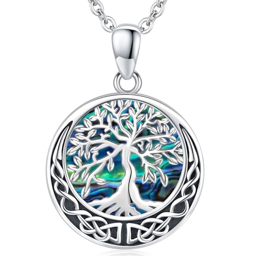 Collier Arbre de Vie Pendentif Famille Bijoux pour Femme en argent 925