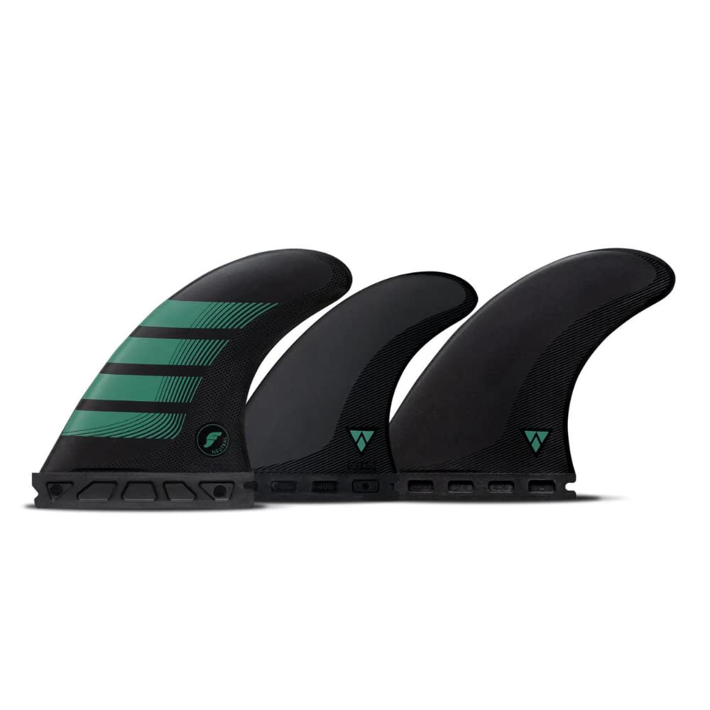 【新品】Futures Fin Alpha F6 Teal Futures Fins F6 Alpha Thruster Fin Set Carbon-Teal M