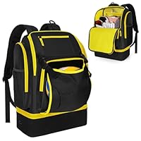 DSLEAF Volleyballtasche mit externem Ballhalter, Volleyball-Rucksack mit separatem Schuhfach, Mehreren Taschen und verstellbarem Schultergurt für Volleyball, Fußball, Basketball und Fitnessübungen
