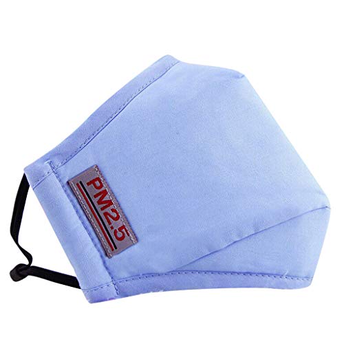 Preisvergleich Produktbild Anti-Staub Wiederverwendbare Baumwolle Mundmasken Mundabdeckung (Blau)