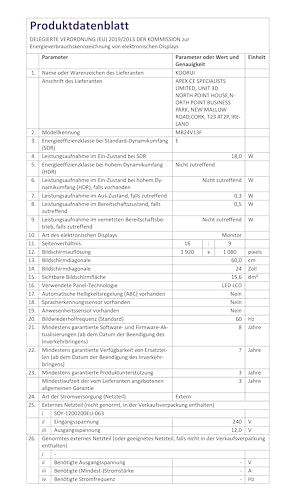 Gaming Monitor 24 Pollici, Altoparlanti Incorporati, FHD 1920x1080p, 100Hz, HDMI, VGA, Montabile VESA 75x75 mm, Adaptive Sync, Cura Degli Occhi e Pannelli ultra Sottili, Nero - Monitor - Immagine 7