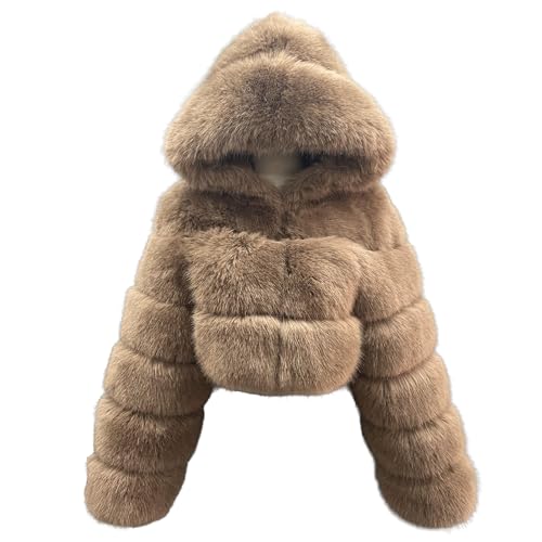 Daniel's Leather NYC - Faux Fox Fur Layered Hooded Bolero,