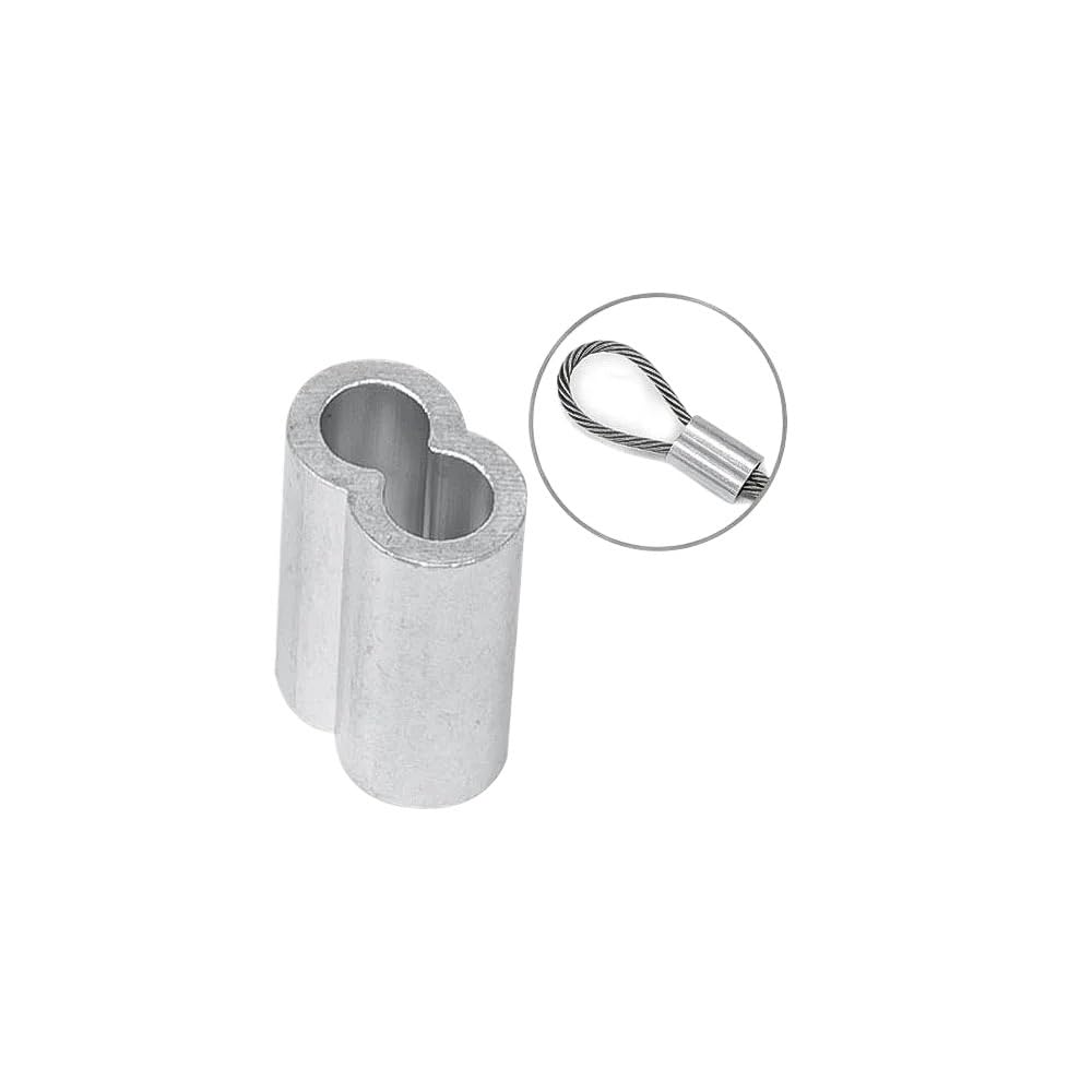 Yinxi Manicotto in Alluminio Manicotto a crimpare Manicotto per Filo Puntali per Cavo Blocco per Cavo in Alluminio Tappo per Cavo a crimpare Hardware per Corda (Size : 1.2mmX1000pcs)