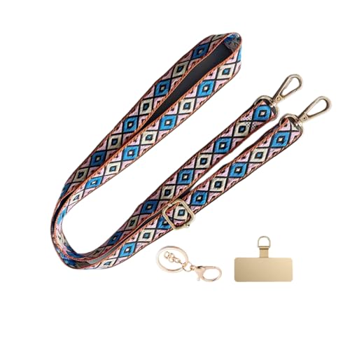 Image of Adjustable Phone Strap Cute Guitar Strap Designer Crossbody Bag, Perfect Womens Clear Bag Accessory Cell Phone Tether Lanyard