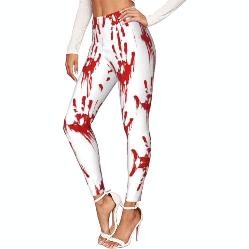 Leggings de compresión para mujer con manos sangrientas ideales para crossfit y yoga