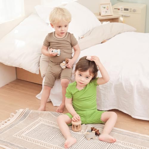 Image of pureborn Baby Pajamas Set Toddler Snug Fit Cotton Sleepwear 2pcs 12M-7Y