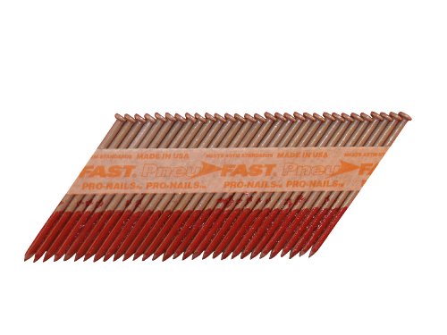 Pneu-Fast SP10DXHG 3-by-0.120-Inch Tri-Coat Galvanized Clipped Head Nail for 30-33 Degree Nailers, 1000-Count