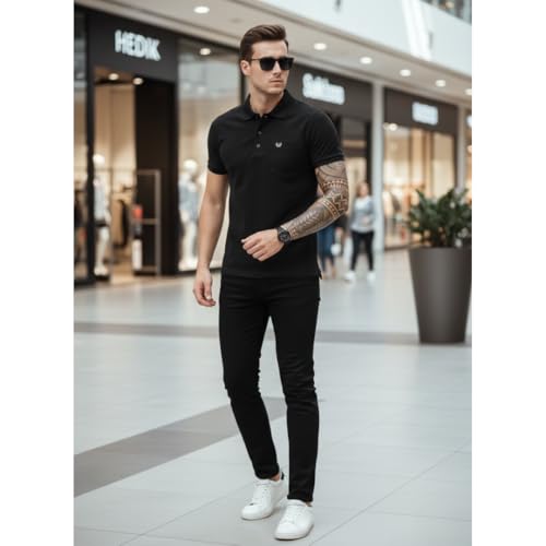 Image of SIDE UP Polo T Shirt for Man with Pocket, Polo T Shirts for Men, Summer Shirt with Collar, Half Sleeve, Cotton Blend, Light Weight, Comfotable Fit (Pack of 1) M to 3XL