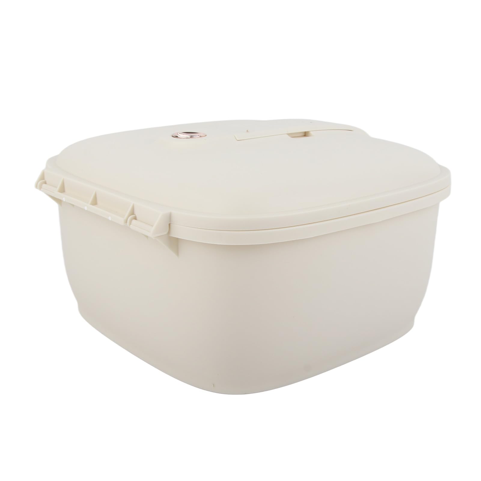 Contenitore per la Conservazione del Riso Dispenser per Cereali da Sigillato Ermeticamente di Grande capacità per Uso Domestico Realizzato in PET di Alta qualità (Crema Bianca 5kg)